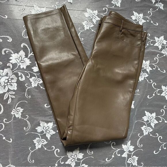 Aritzia Wilfred Melina Straight Leg Vegan Leather Pant Sz 10 - Picture 10 of 14